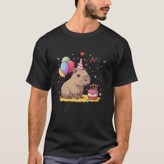 Capy Verjaardagsfeestje Grappige Capybara Dierenli T-shirt