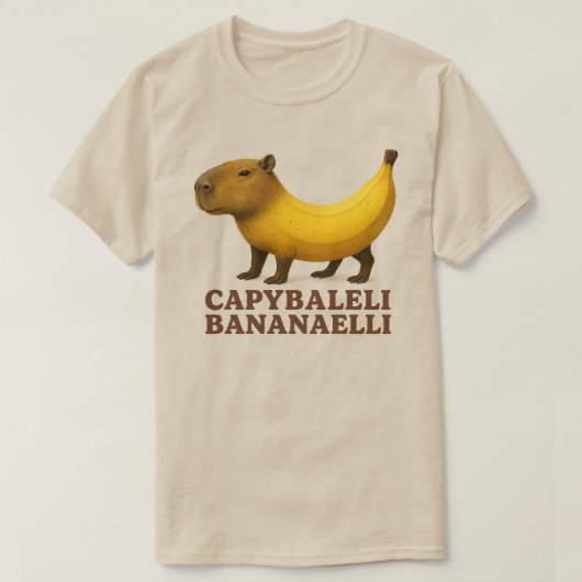 Capybaleli Bananelli – Italiaanse Brainrot Banana  T-shirt (Design voorkant)