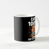 Capybara 100ste dag van school Schattige capy dier Koffiemok (Voorkant rechts)