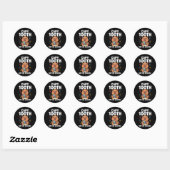 Capybara 100ste Dag Van School Schattige Capy Dier Ronde Sticker (Vel)