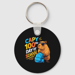 Capybara 100ste dag van school sleutelhanger
