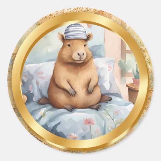 CAPYBARA - 2 STICKERS (Voorkant)