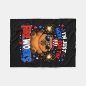 Capybara 4 juli ik ben hier voor het vuurwerk fleece deken (Voorkant (Horizontaal))