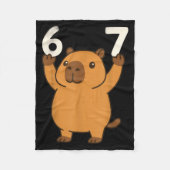 Capybara 67 Meme Six Seven Funny  Fleece Deken (Voorkant)