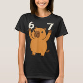 Capybara 67 Meme Six Seven Funny T-shirt (Voorkant)