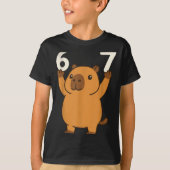 Capybara 67 Meme Six Seven Funny  T-shirt (Voorkant)