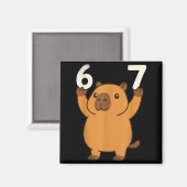Capybara 67 Meme Zes Zeven Grappig Magneet (Voorkant / Achterkant)