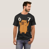 Capybara 67 Meme Zes Zeven Grappig T-shirt (Voorkant volledig)