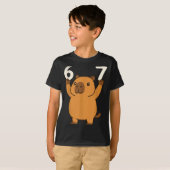 Capybara 67 Meme Zes Zeven Grappig T-shirt (Voorkant volledig)