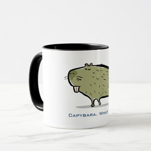 capybara (aanpasbare tekst) mok (Voorkant links)