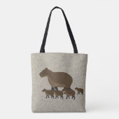 Capybara Allover Canvas tas (Achterkant)