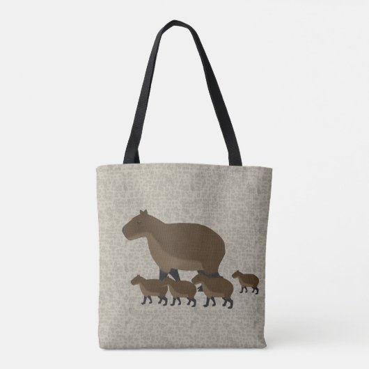 Capybara Allover Canvas tas (Achterkant)