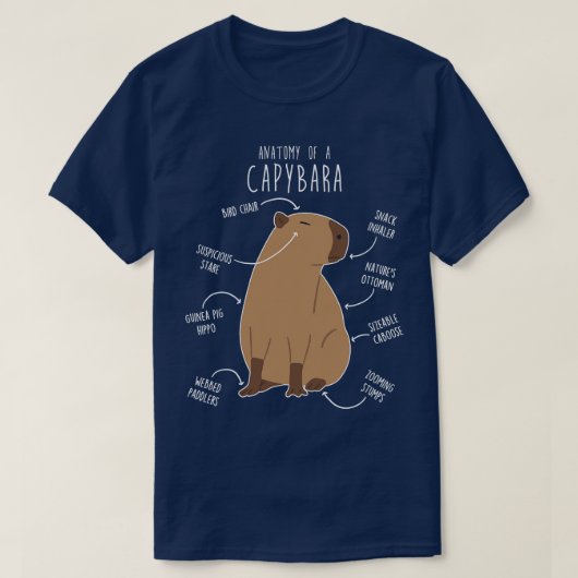 Capybara Anatomy 3 T-shirt (Design voorkant)