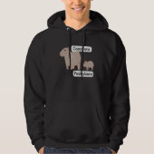Capybara and Baby Capybara Pup  Copy Paste Pun Hoodie (Voorkant)
