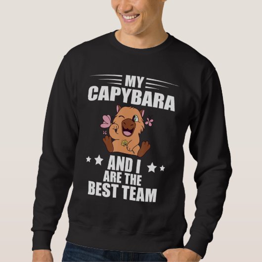 Capybara And I Best Team Rodent Animal Capybara Trui (Voorkant)