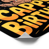 Capybara Animal Lover Fun Cappy Birthday Party Sup Poster (Hoek)