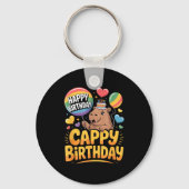 Capybara Animal Lover Fun Cappy Birthday Party Sup Sleutelhanger (Voorkant)