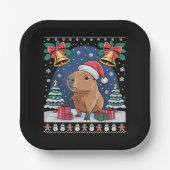 Capybara Animal Lover Xmas Gift Ugly Capybara  Papieren Bordje (Voorkant)