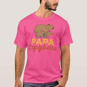 Capybara Animals Pet Papa Capybara T-shirt