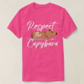 Capybara Animals Pet respecteert het Capybara T-shirt (Design voorkant)