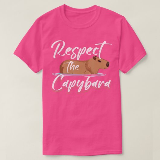 Capybara Animals Pet respecteert het Capybara T-shirt (Design voorkant)