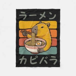 Capybara Anime Grafische Ramen Kawaii Japanse Vint Fleece Deken