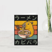 Capybara Anime Graphic Ramen Kawaii Japanese Vinta Kaart (Voorkant)