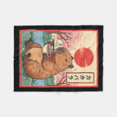 Capybara Anime Graphic Ramen Kawaii Japanse Vinta Fleece Deken (Voorkant (Horizontaal))