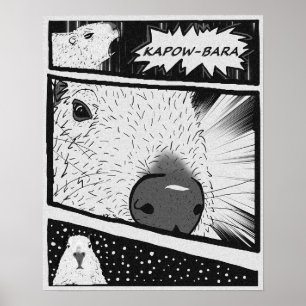 Capybara Anime Poster