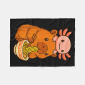 Capybara Anime Ramen Axolotl Funny Graphic Kawaii  Fleece Deken (Voorkant (Horizontaal))