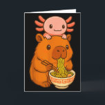 Capybara Anime Ramen Axolotl Funny Graphic Kawaii  Kaart<br><div class="desc">Capybara Anime Ramen Axolotl Funny Graphic Kawaii Capibara</div>