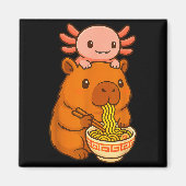Capybara Anime Ramen Axolotl Funny Graphic Kawaii  Magneet (Voorkant)