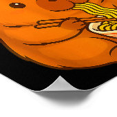 Capybara Anime Ramen Axolotl Funny Graphic Kawaii  Poster (Hoek)