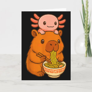 Capybara Anime Ramen Axolotl Grappige Grafische Ka Kaart
