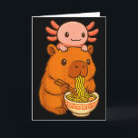 Capybara Anime Ramen Axolotl Grappige Grafische Ka Kaart<br><div class="desc">Capybara Anime Ramen Axolotl Grappige Grafische Kawaii Capibara</div>