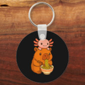 Capybara Anime Ramen Axolotl Grappige Grafische Ka Sleutelhanger (Voorkant)