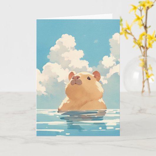 Capybara Aquatic Oasis Kaart (Gele Bloem)