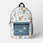 Capybara Astronaut Patroon Gedrukte Rugzak (Voorkant)