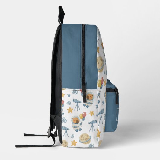 Capybara Astronaut Patroon Gedrukte Rugzak (Links)