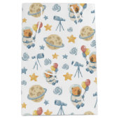 Capybara Astronaut Patroon Gift Bag Medium Cadeauzakje (Voorkant)