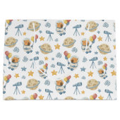 Capybara Astronaut Patroon Grote Gift Bag Groot Cadeauzakje (Voorkant)