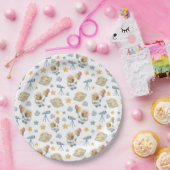 Capybara Astronaut Patroon Papier Borden Papieren Bordje (Feest)