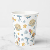 Capybara Astronaut Patroon Papieren Bekers (Links)