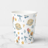 Capybara Astronaut Patroon Papieren Bekers (Rechts)