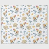 Capybara Astronaut Pattern - Papierrol inpakken Cadeaupapier (Vlak)