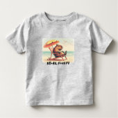 Capybara at beach says: Relax, Fluffy Kinder Shirts (Voorkant)