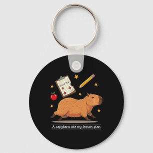 Capybara At Mijn Lesplan Leraar Student Rug T Sleutelhanger