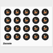 Capybara at mijn lesplan leraar student terug naar ronde sticker (Vel)