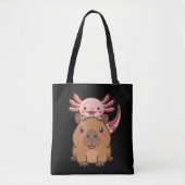 Capybara Axolotl Kawaii Animal Lover Zoo Day Tote Bag (Voorkant)