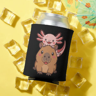 Capybara Axolotl Kawaii Dierenliefhebber Dierendag Blikjeskoeler